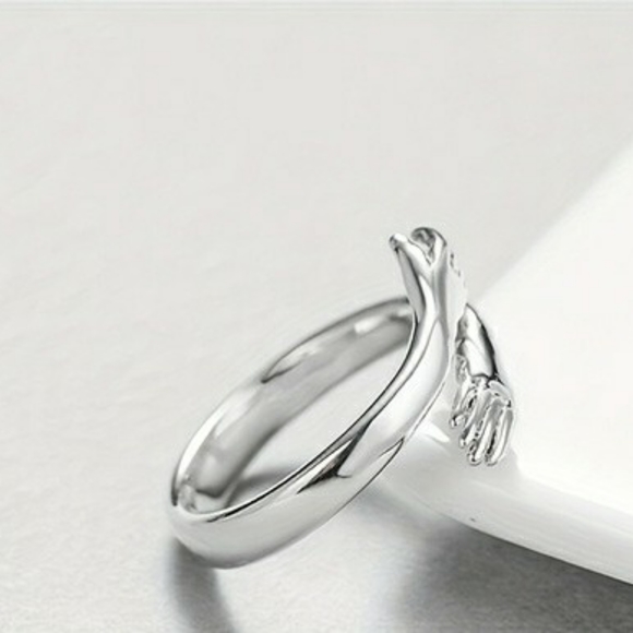 Love Hug Hands Open Ring - Picture 1 of 4